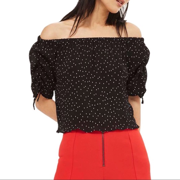 Topshop Tops - Topshop Off The Shoulder Top Black Size US4 Shirt